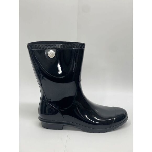 UGG Women's Sienna Mid Calf Rain Boots - Black 11M - Picture 4 of 8